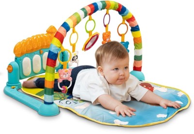 slenderopal 5 in 1 Baby Gym Mat Piano Gym Mat Rack Infant Music Fitness Rack(Multicolor)