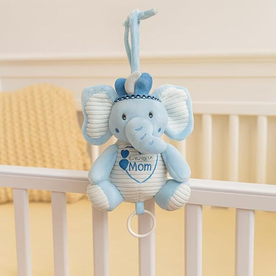 Smilebaby Plush Hanging Toy Rattles for Crib and Stroller(Blue)