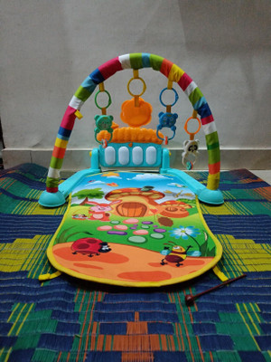 BBG FK_New_Durable Baby Play Gym Mat with Animal Prints and Light-Up Piano(Multicolor)