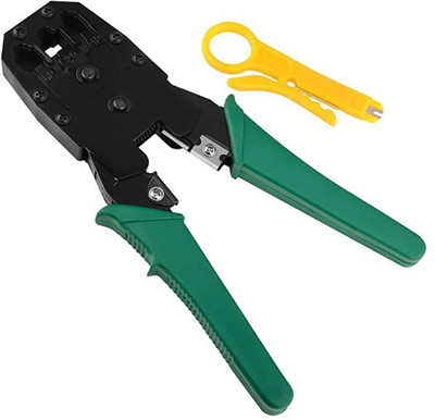 ULTRABYTES Crimp-8432 RJ45 Cable Crimping Tool 3 in 1 Modular Crimping Tool for RJ45 LAN Cutter Manual Crimper