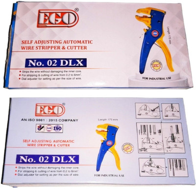 Divinext Ego NO. 1 Solid and Stranded Wire Stripper and Cutter Precision Self Adjusting Automatic Wire Stripper Cutter Pliers Hand Crimping Tool Multi-use Multifunctional Professional Crimper Cutter Diagonal Cutting Pliers Terminal Tool Wire Cutter Ego NO. 2 Manual Hydraulic Crimper