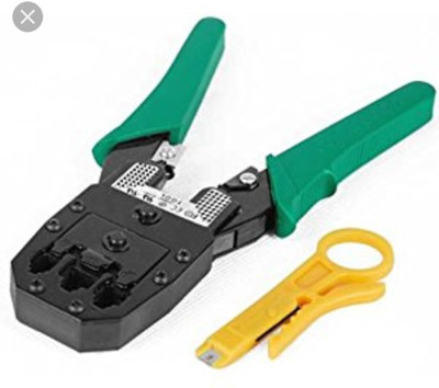 dinojames 3 in 1 Modular Crimping Tool, Rj45, Rj11 Cat5e/cat6 LAN Heavy duty tools Manual Crimper