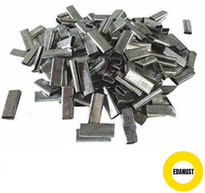 EDANUST 12 x 1 (12mm - 1Kg) Outer Box Packing Strapping Metal Clips Manual Crimper