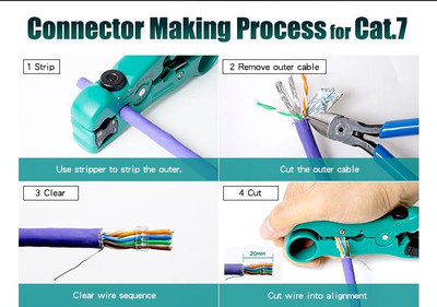 Proskit CP-335 CP-335, CAT.7 Modular Plug crimping Tool Manual Crimper