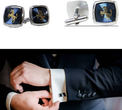 nts Metal Cufflink(Blue)