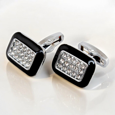Lucky Jewellery Alloy Cufflink Set(Silver)