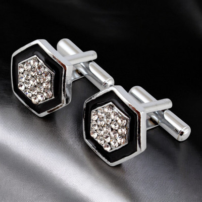 Lucky Jewellery Alloy Cufflink Set(Silver)