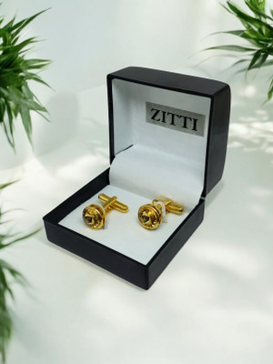 Zitti Brass, Stainless Steel, Steel Cufflink(Gold)