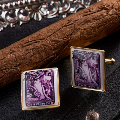the tie hub Brass Cufflink(Gold)