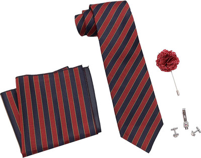 AXLON Silk Cufflink & Tie Pin Set(Multicolor)