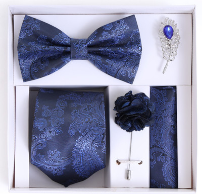 RANDOM STRIPE Alloy Cufflink & Tie Pin Set(Blue)