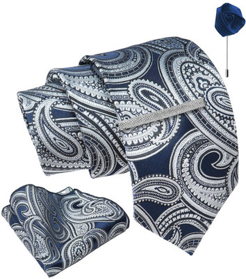 AXLON Silk Cufflink & Tie Pin Set(Grey)