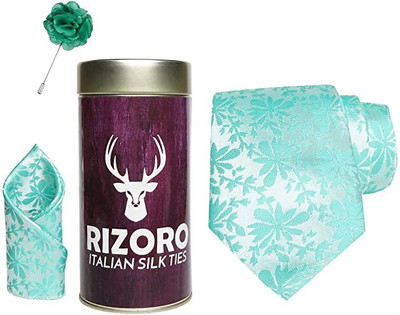 AXLON Silk Cufflink & Tie Pin Set(Turquoise)