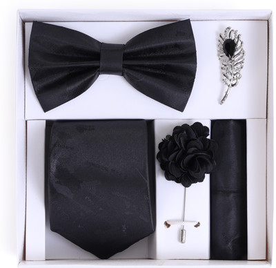 RANDOM STRIPE Alloy Cufflink & Tie Pin Set(Black)