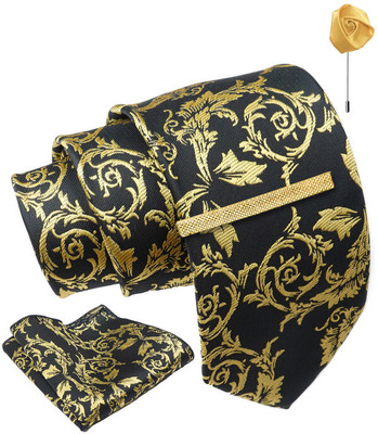 AXLON Silk Cufflink & Tie Pin Set(Gold)