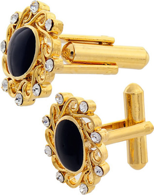 Lucky Jewellery Alloy Cufflink(Black)