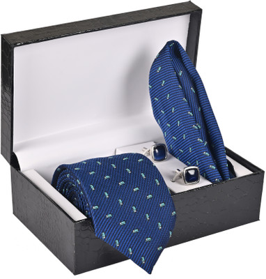 Peednam Silk Tie & Cufflink(Blue)