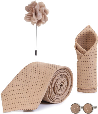 RANDOM STRIPE Satin Cufflink & Tie Pin Set(Gold)