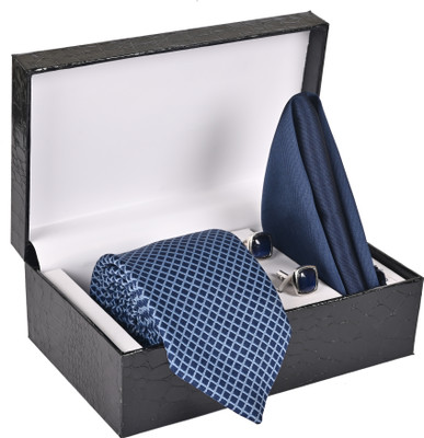 Peednam Silk Tie & Cufflink(Blue)