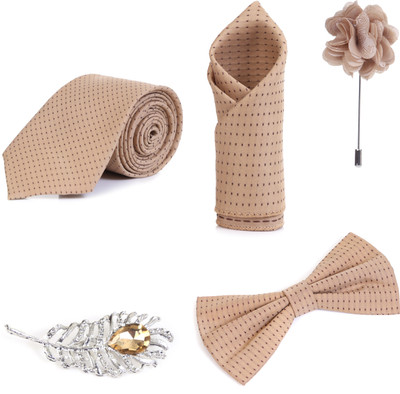 RANDOM STRIPE Alloy Cufflink & Tie Pin Set(Gold)