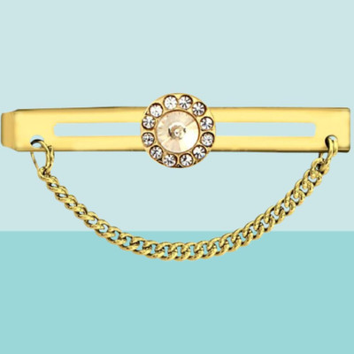 shopglobal Brass Tie Pin(Gold)