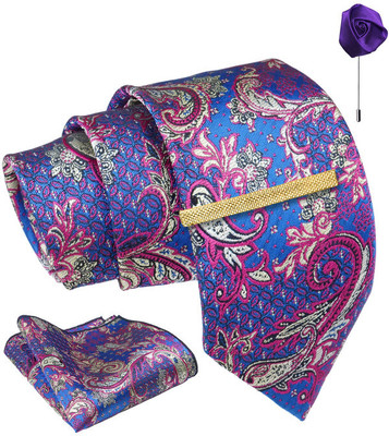 AXLON Silk Cufflink & Tie Pin Set(Pink)
