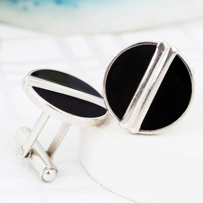 Kavove Enamel Cufflink(Black)