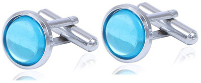 Sorellaz Alloy Cufflink Set(Blue, Silver)