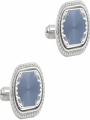 EXOTICA Fashions Brass Cufflink(Blue)