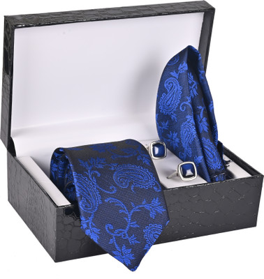 Peednam Silk Tie & Cufflink(Blue)