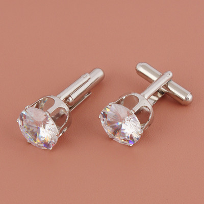 Lucky Jewellery Alloy Cufflink Set(White)