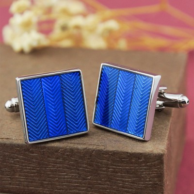 PELUCHE Brass Cufflink(Blue)