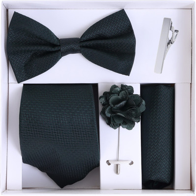 RANDOM STRIPE Satin Tie Pin Set(Green)