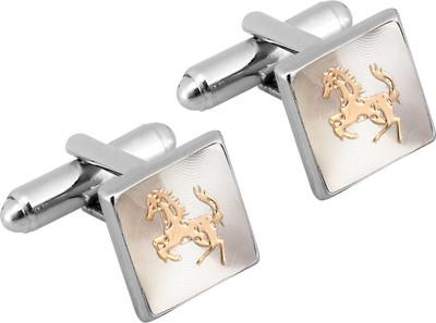 house of common Metal Cufflink & Tie Pin Set(White)