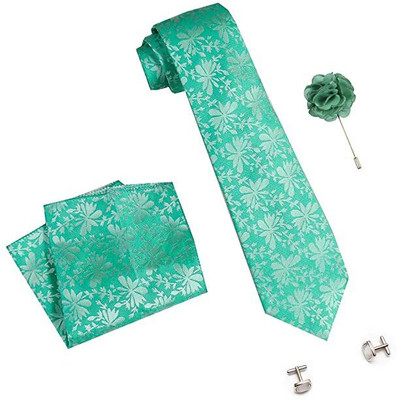 AXLON Silk Cufflink & Tie Pin Set(Blue)