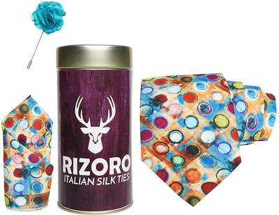 AXLON Silk Cufflink & Tie Pin Set(Multicolor)