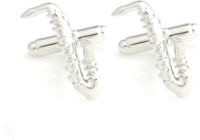 PELUCHE Brass, Metal Cufflink Set(Silver)