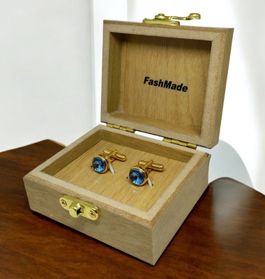 FashMade Brass, Stainless Steel, Alloy Cufflink(Turquoise)