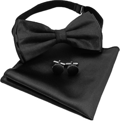 UTF Satin Tie & Cufflink(Black)