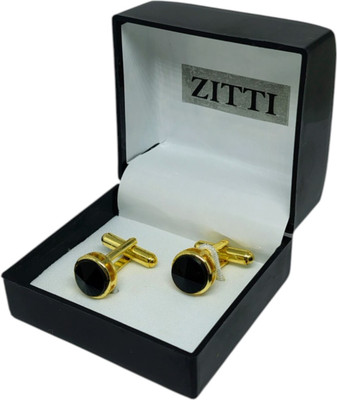 Zitti Metal, Brass Cufflink(Black, Gold)