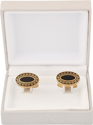 TIEPIN Brass Cufflink(Gold, Black)