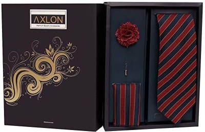 AXLON Silk Cufflink & Tie Pin Set(Red)