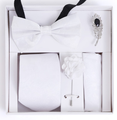 RANDOM STRIPE Alloy Cufflink & Tie Pin Set(White)