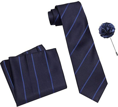 AXLON Silk Cufflink & Tie Pin Set(Blue)
