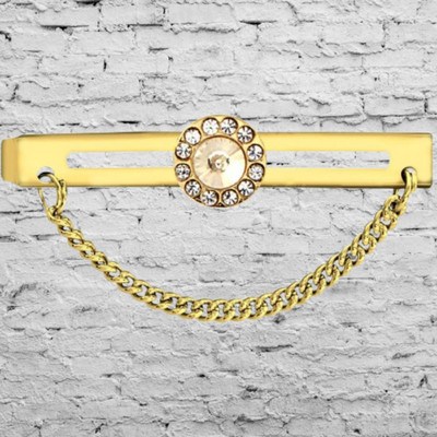 shopglobal Brass Tie Pin(Gold)