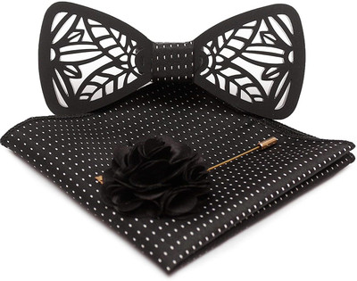 AXLON Silk Cufflink & Tie Pin Set(Black)