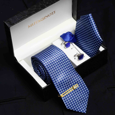 MUTAQINOTI Silk Cufflink & Tie Pin Set(Purple) deal from flipkart