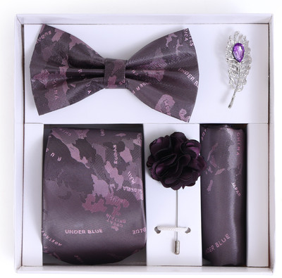 RANDOM STRIPE Alloy Cufflink & Tie Pin Set(Pink)