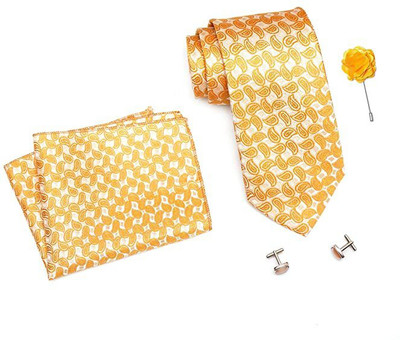 AXLON Silk Cufflink & Tie Pin Set(Beige)