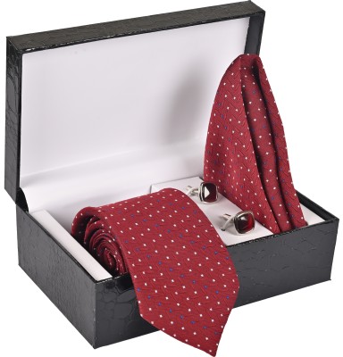 Peednam Silk Tie & Cufflink(Maroon)